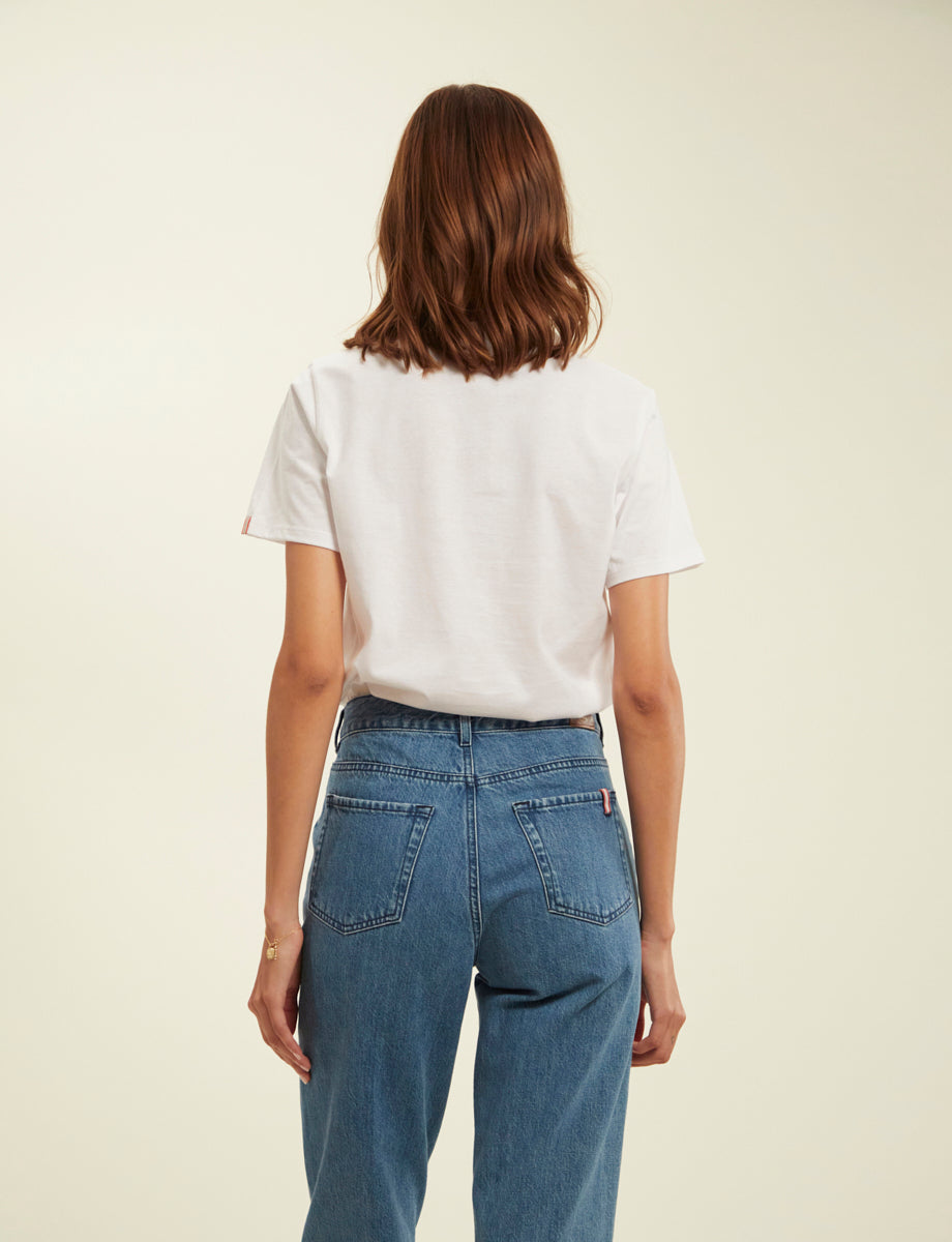 4qty RELIQUAT 20€ 16,7%  / T-shirt droit Oscar - White Yellow