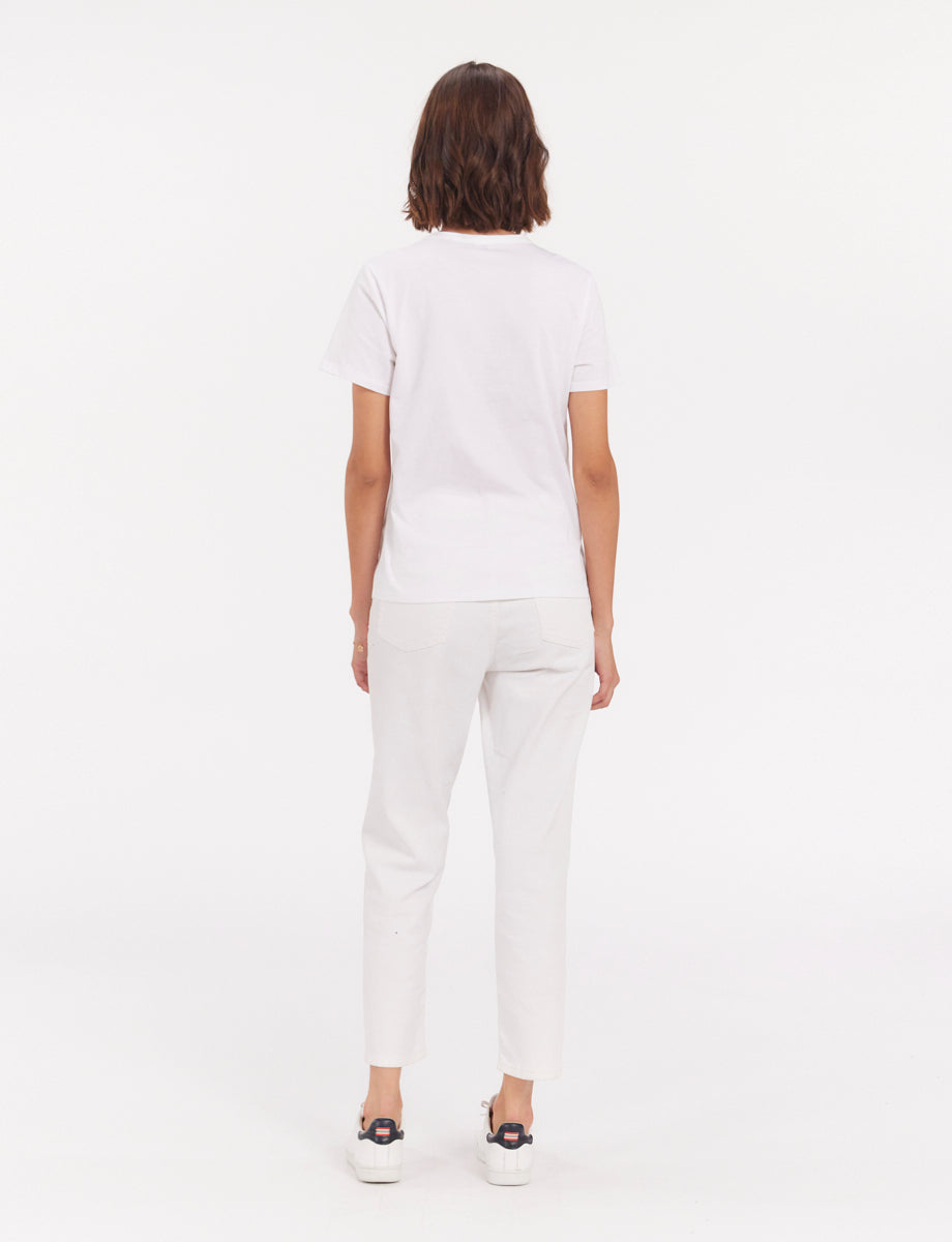 1qty RELIQUAT 20€ 100%  / T-shirt droit Oscar - White Logo