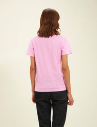 2qty RELIQUAT 20€ 0%  / T-shirt col V Aurore - Pink White Logo