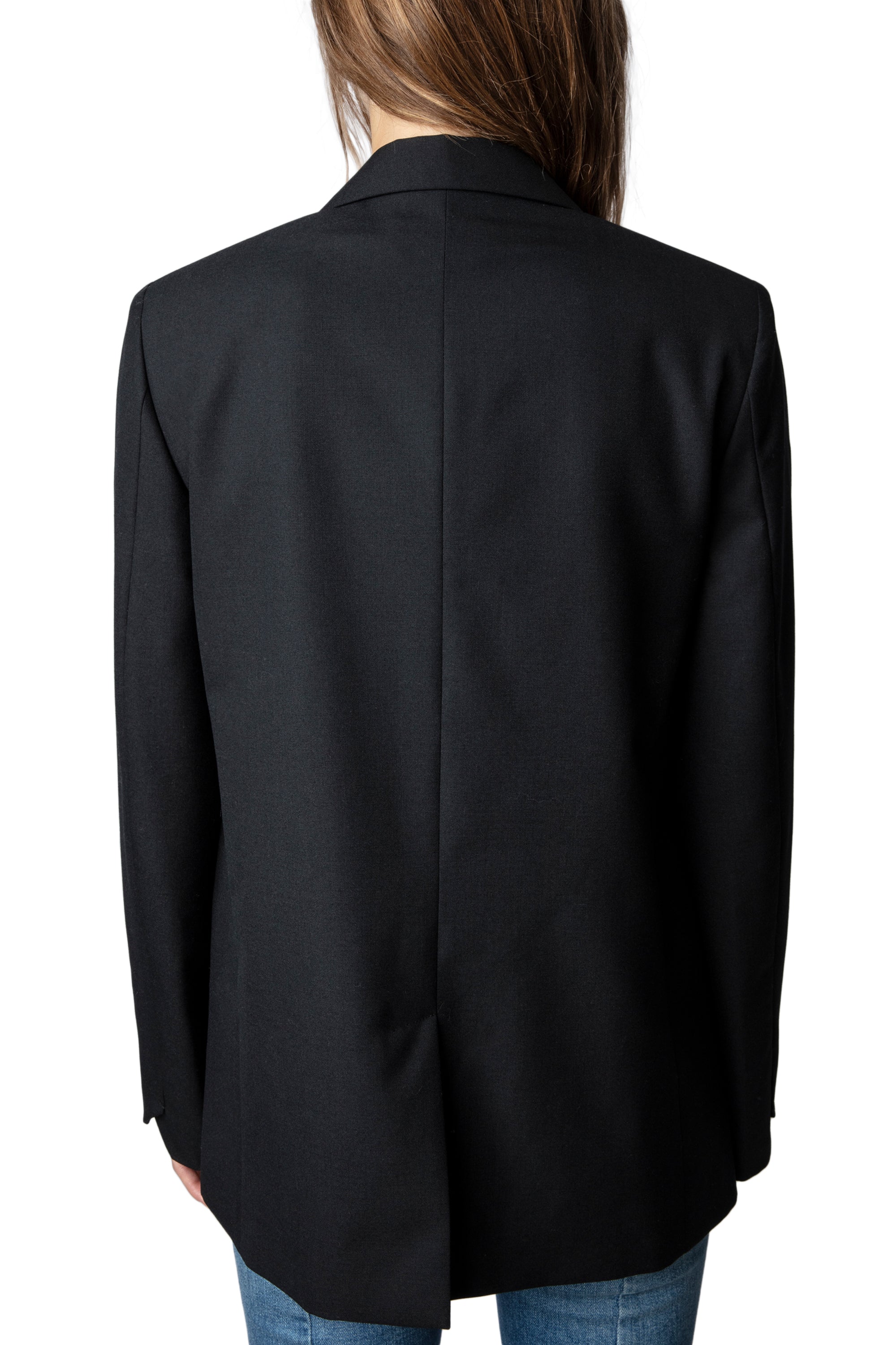 Blazer Vanille Pins en laine mélangée - Noir