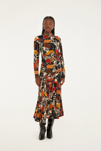 DIFFUSELY_Cats And Dogs Black Robe midi - Cats And Dogs Black