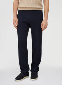 NAVY KNITTED PANTS