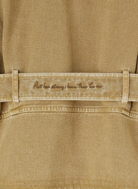 CAMEL DENIM MINI TRENCH