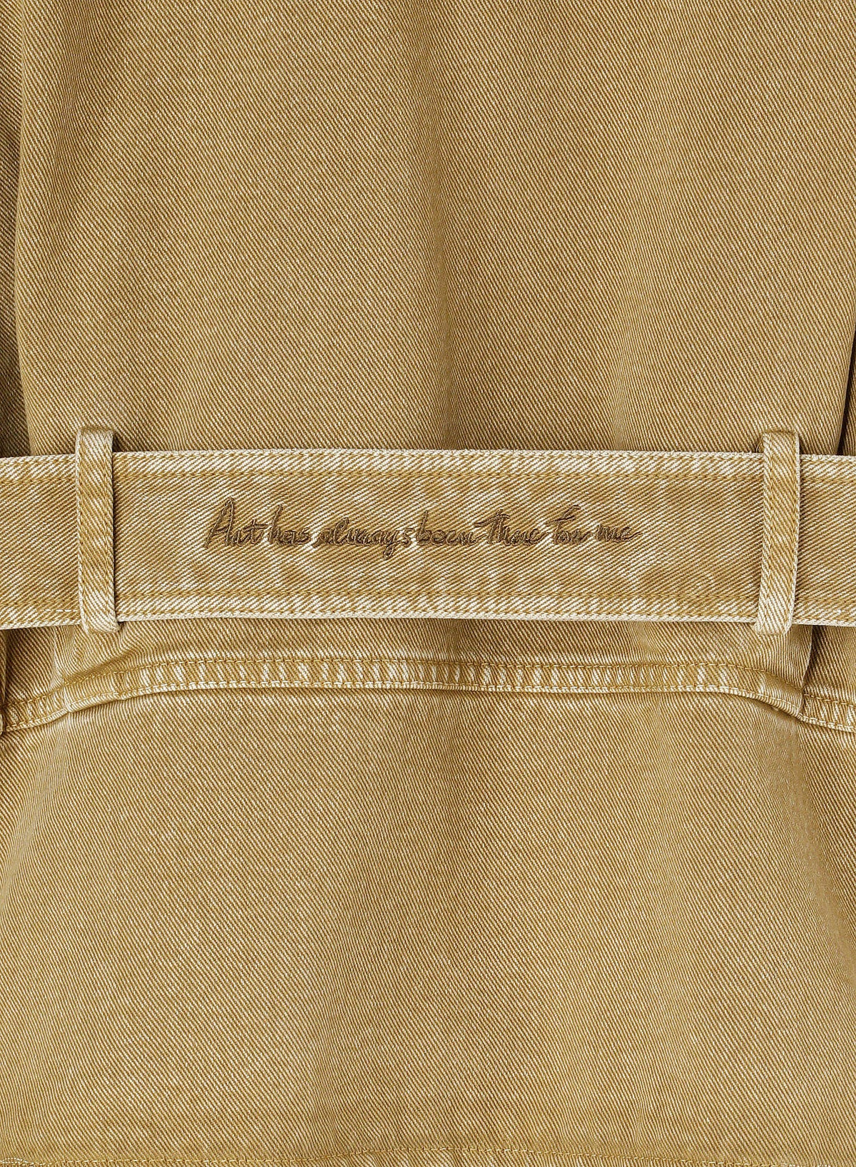 CAMEL DENIM MINI TRENCH