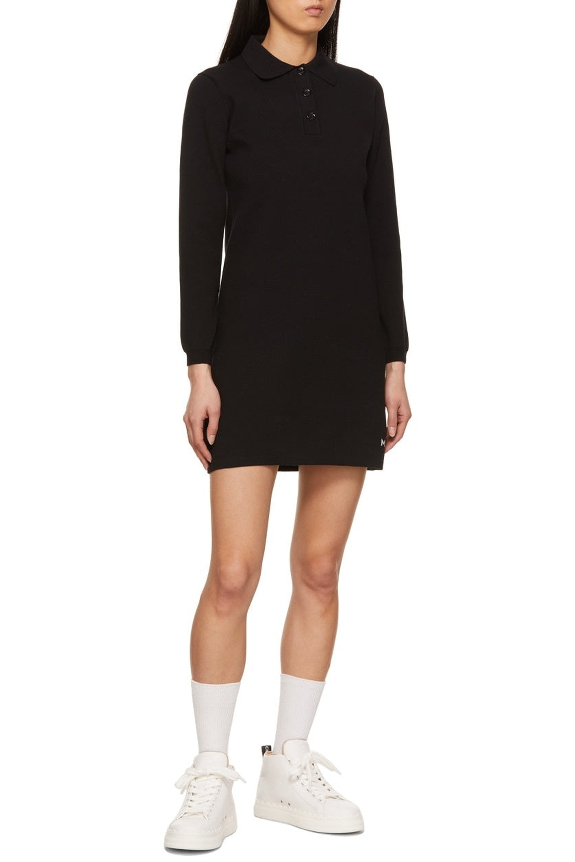 Robe polo courte boutonnée - Black
