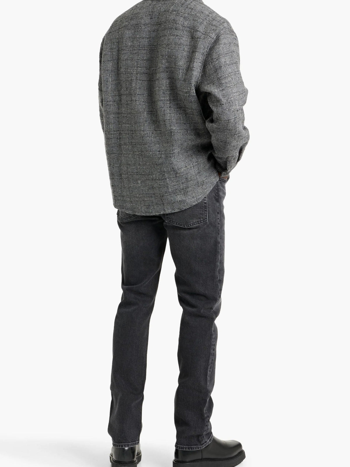 Surchemise en tweed - Grey Melange