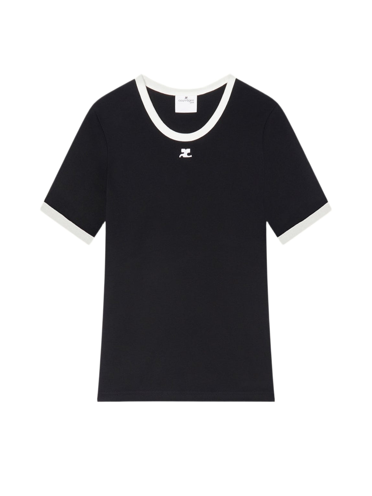 T-shirt contrasté Signature - Black & Heritage White