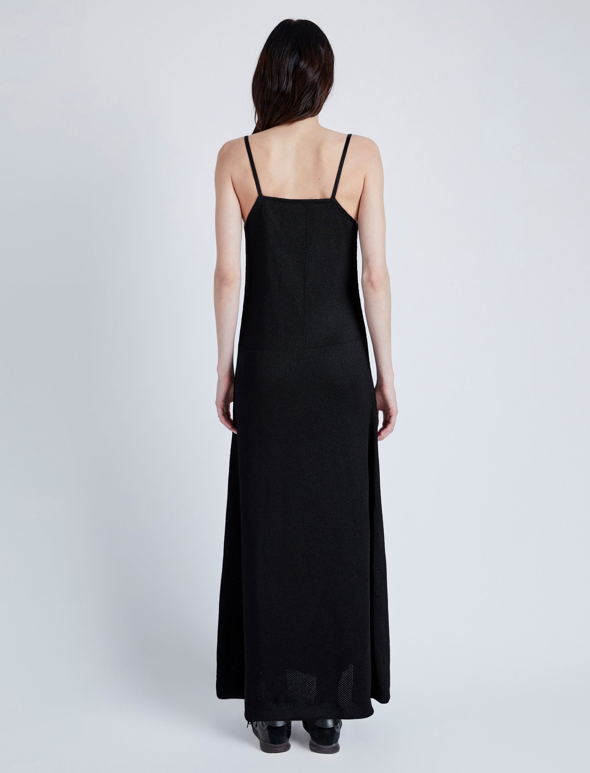 Robe Bella à bretelles en laquée - Black