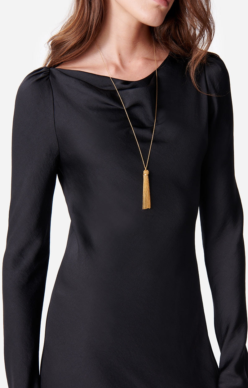 Robe longue Delle - Noir