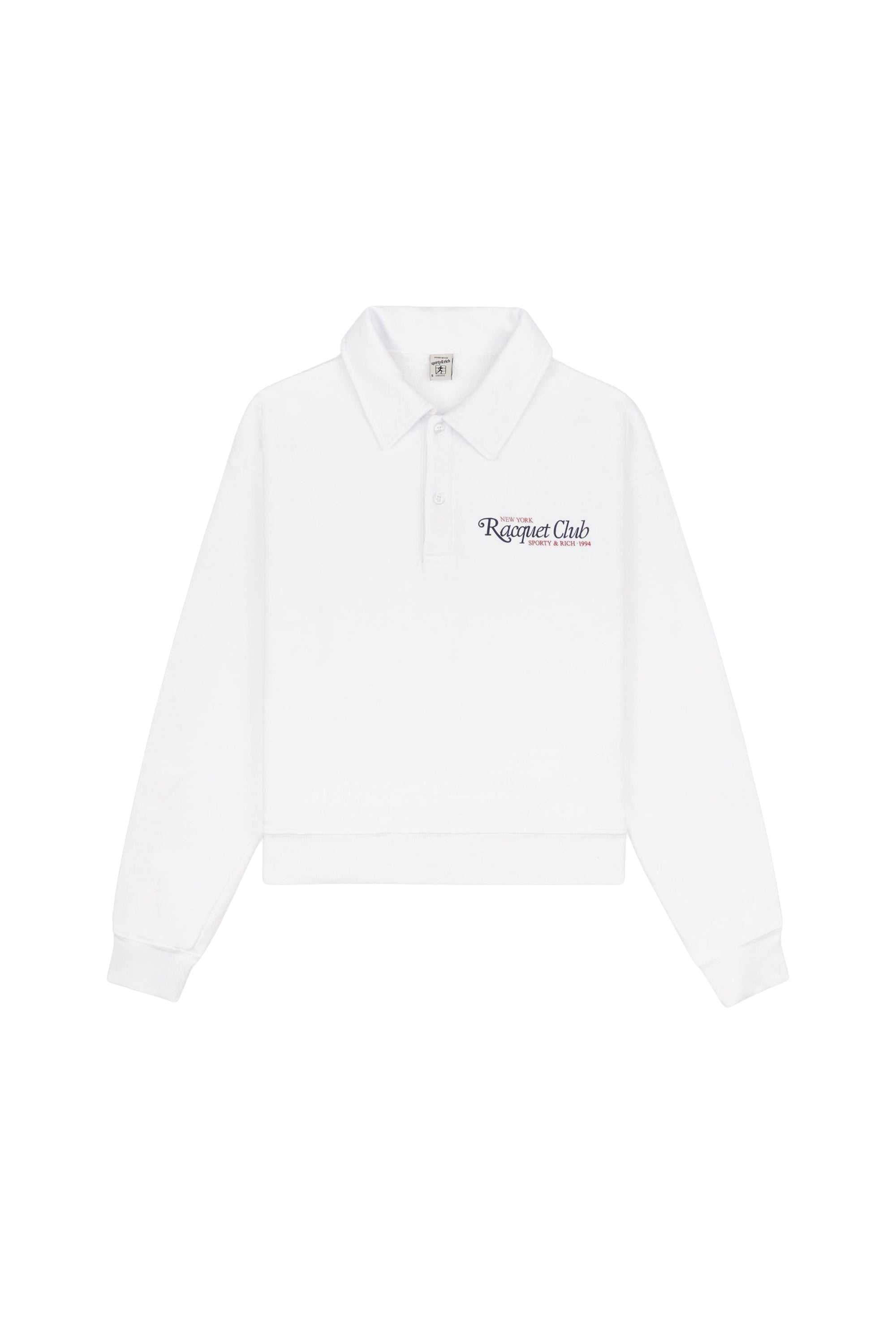 Polo court 94 Racquet Club - Blanc & Bleu Marine & Rouge