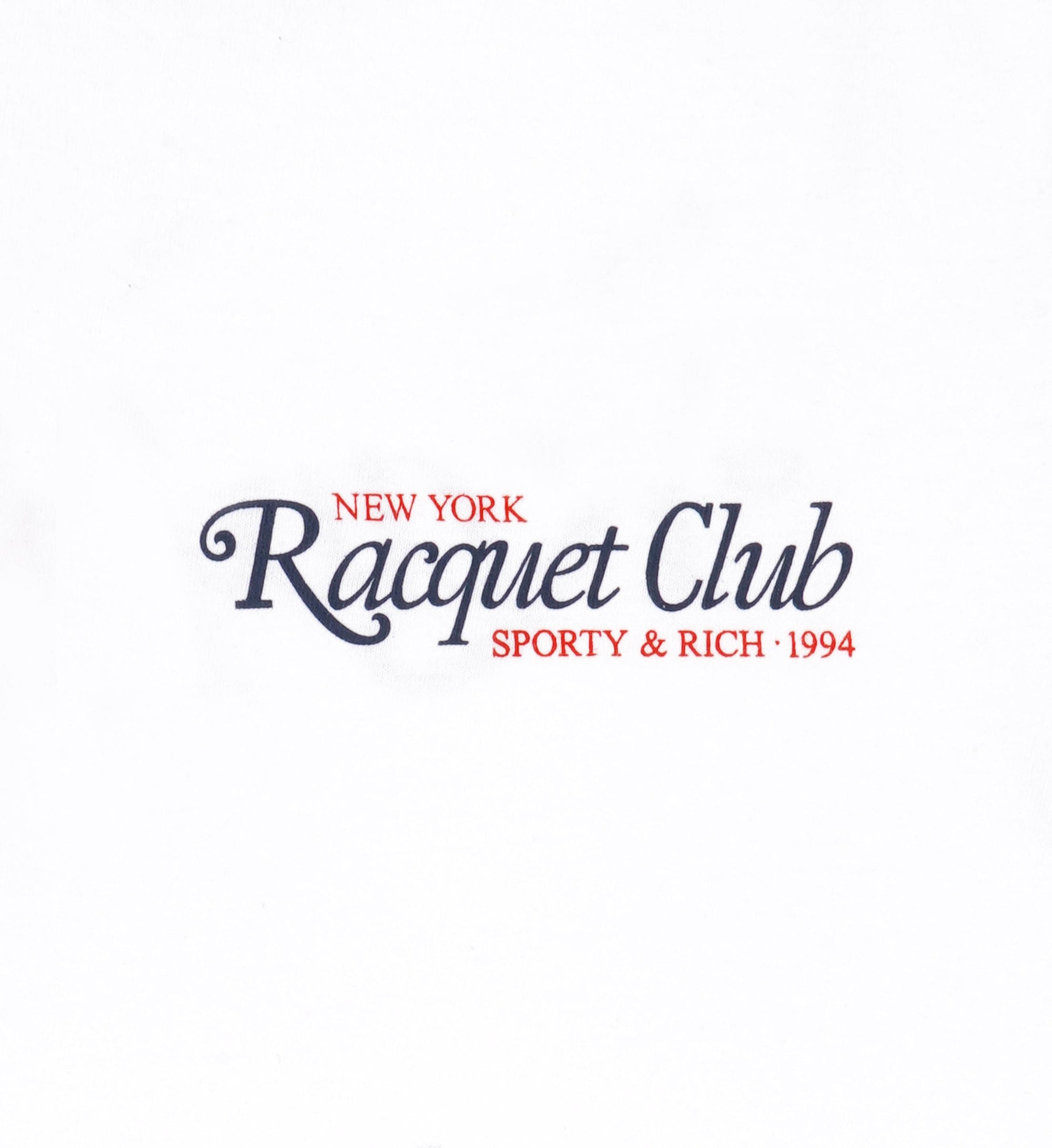 94 Racquet Club Cropped Polo - White & Navy & Red