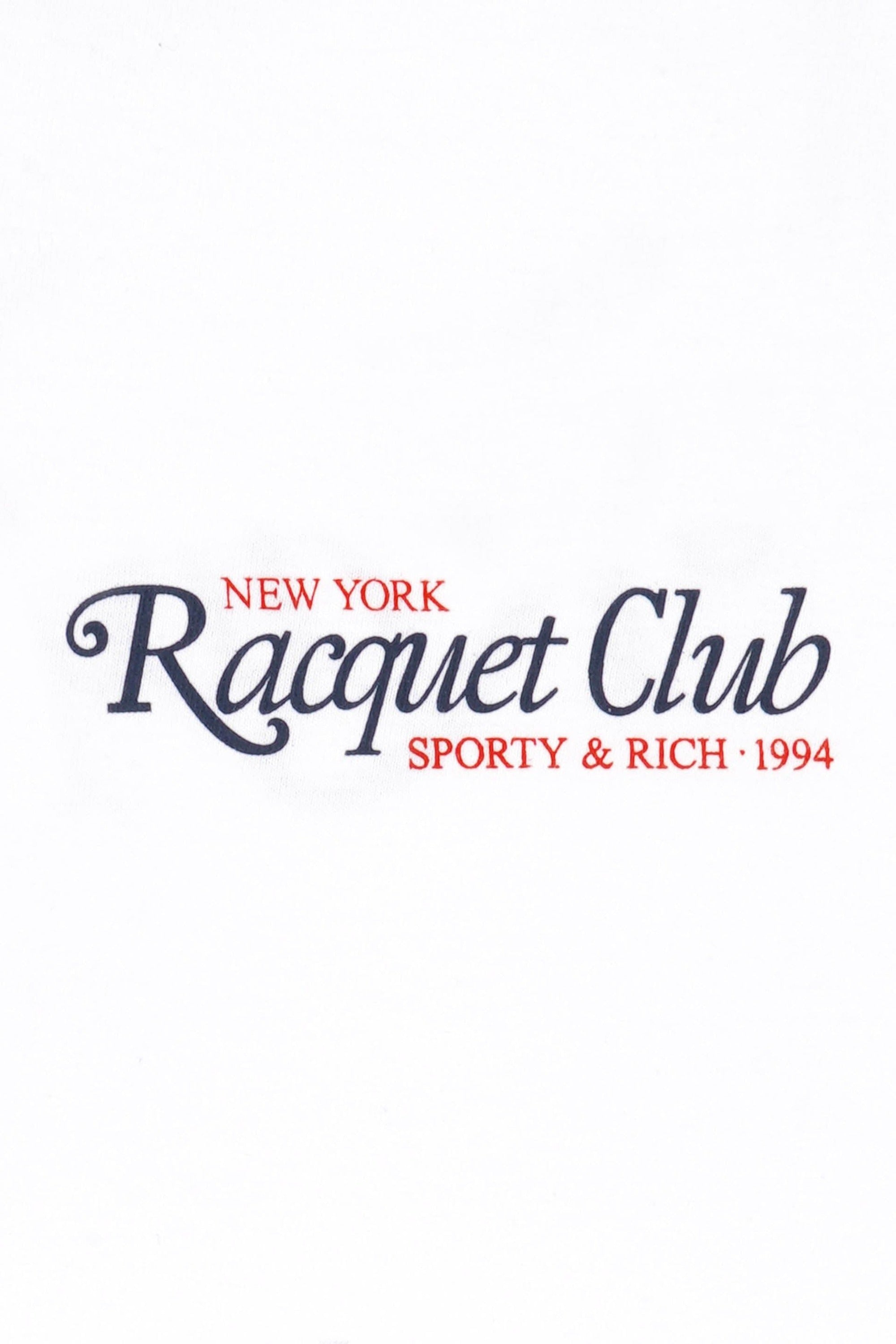 94 Racquet Club Cropped Polo - White & Navy & Red