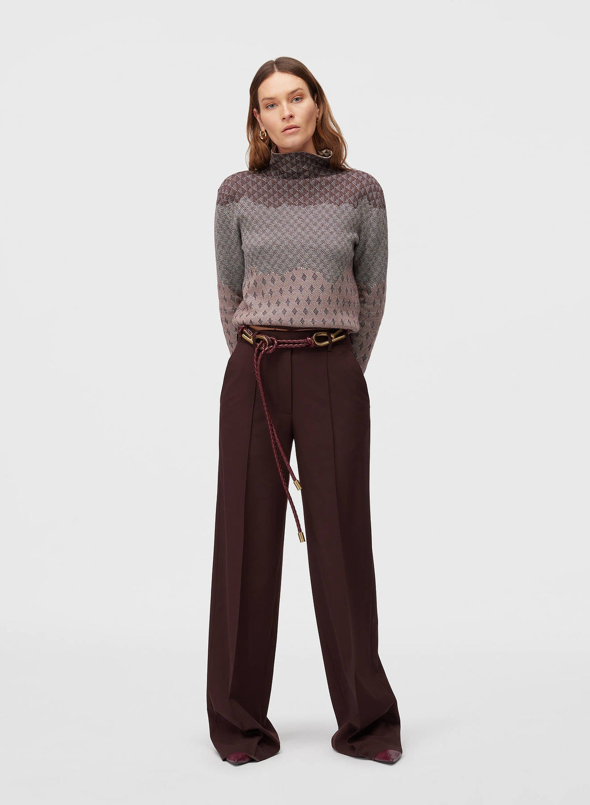 AMARANTO JACQUARD TURTLENECK