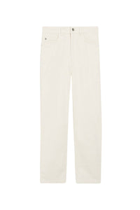 Pantalon cropped Og en denim - Craie