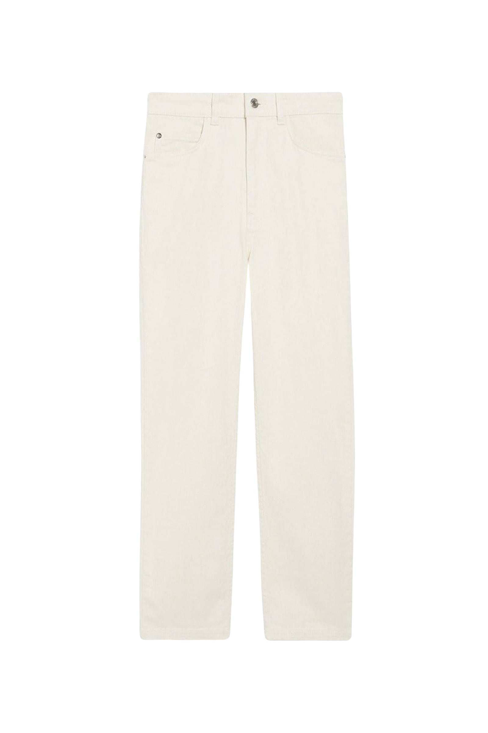 Pantalon cropped Og en denim - Craie
