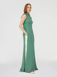 GREEN HOODED TUNIC DRESS