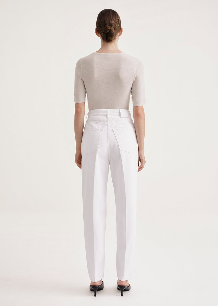 Pantalon fuselé en denim - Coated White
