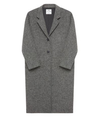 2pcs NEW / MANTEAU EN LAINE CAVIAR OVERSIZE - Black & White