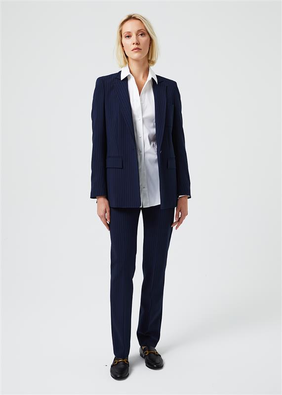 Veste longue double toile - Marine