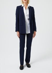 Fitted button-up jacket - Navy