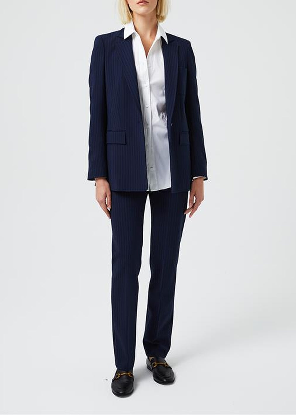 Fitted button-up jacket - Navy