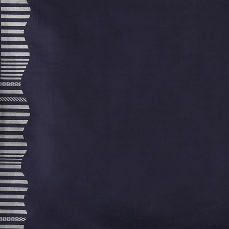 Taie d'oreiller Néréides en satin de coton - Gris Bleuté