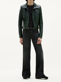 Blouson iconique en vinyle - Vert Fonce
