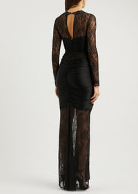 Robe longue en dentelle - Black