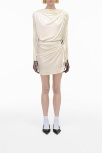 Robe courte drapée - Ivory