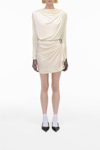 Robe courte drapée - Ivory