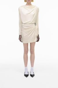 Robe courte drapée - Ivory