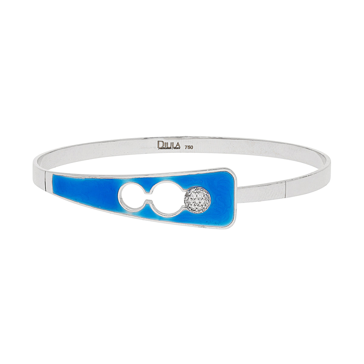 Bracelet en Or blanc 18K serti de diamants - Blanc