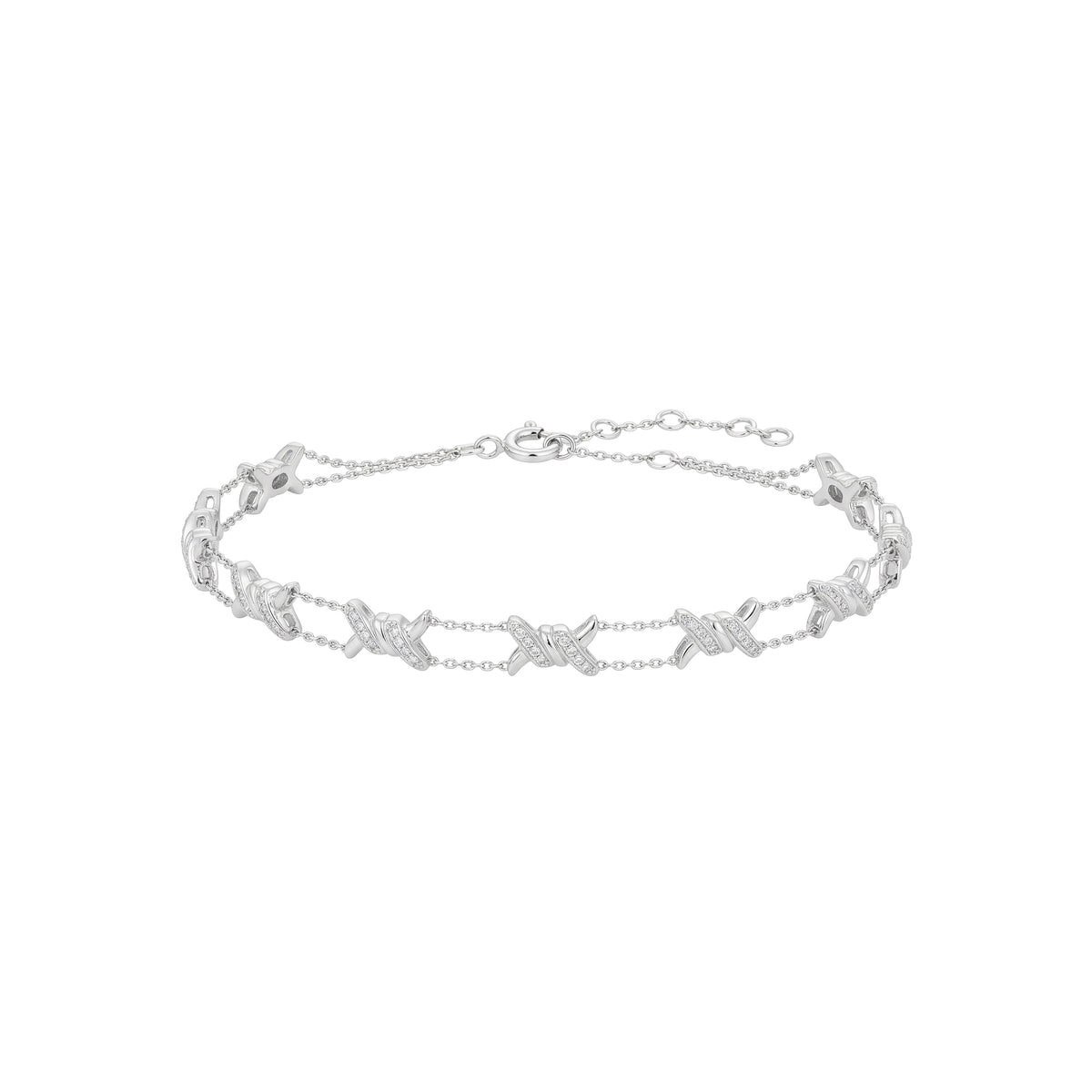 PrixTroca:2295€_VentesTroca:0_QtyTroca:1_ST:0%_Bracelet Barbelé en Or blanc 18K serti de diamants - Blanc
