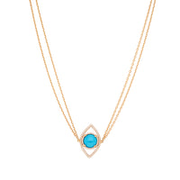 PrixTroca:1925€_VentesTroca:0_QtyTroca:1_ST:0%_Chaine de corps en Or rose 18K sertie de diamants & Turquoise - Rose
