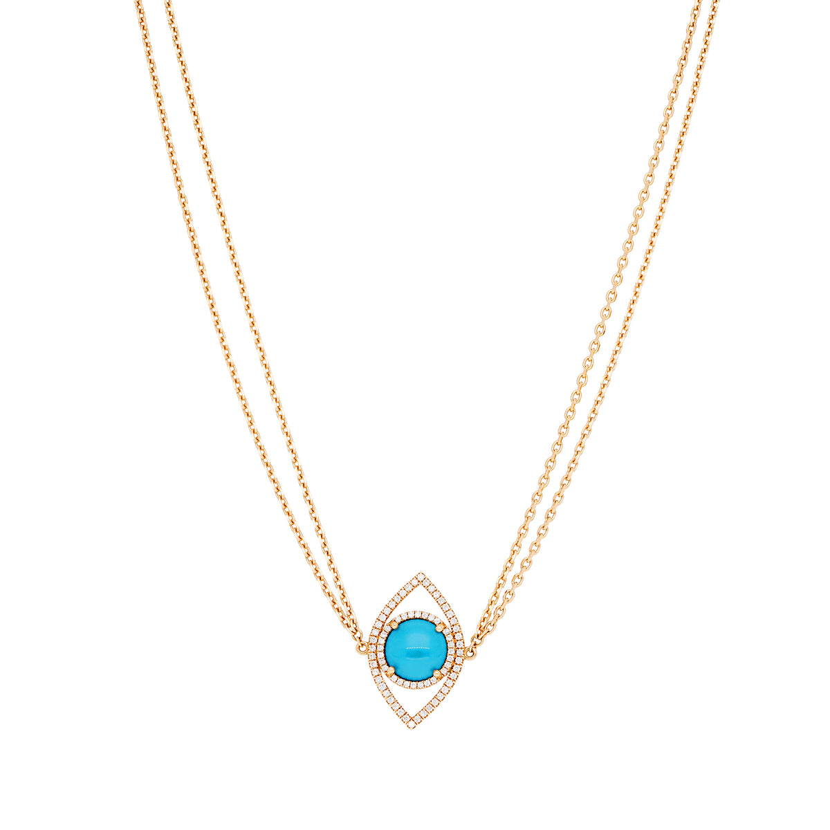 PrixTroca:1925€_VentesTroca:0_QtyTroca:1_ST:0%_Chaine de corps en Or rose 18K sertie de diamants & Turquoise - Rose