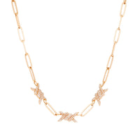 PT1_PrixTroca:2300€_VentesTroca:0_QtyTroca:1_ST:0%_Collier Barbelé en Or rose 18K serti de diamants - Rose