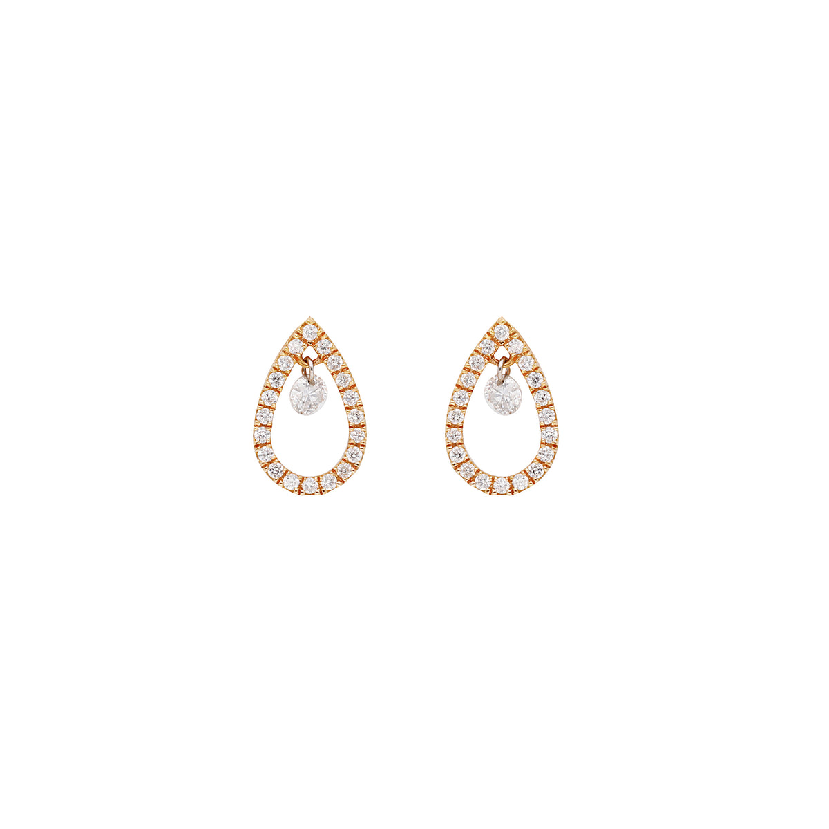 PT1_PrixTroca:545€_VentesTroca:1_QtyTroca:1_ST:100%_Boucles d'oreilles Flamboyante en Or rose 18K serties de diamants - Rose