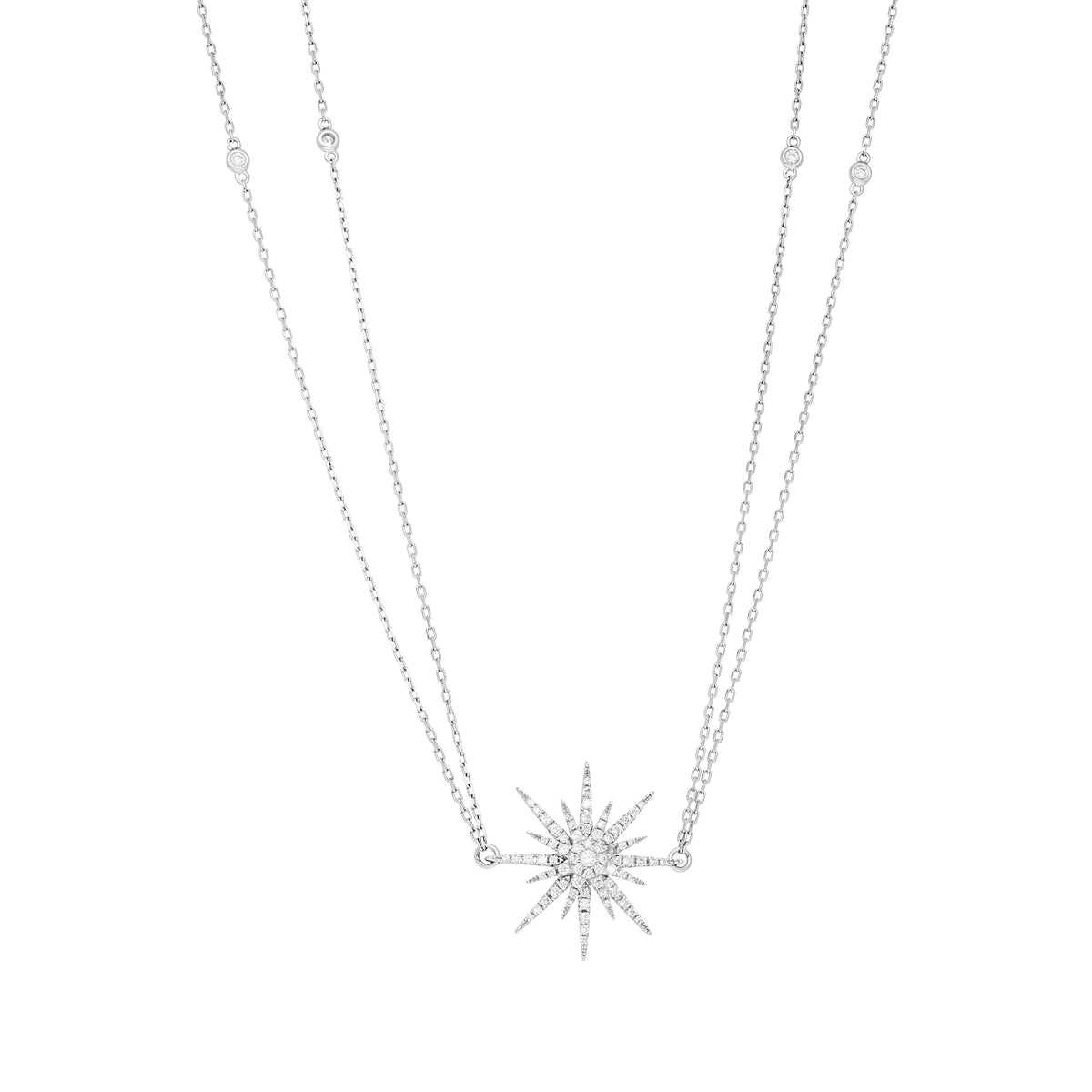 PrixTroca:2095€_VentesTroca:0_QtyTroca:1_ST:0%_Chaine de corps Soleil en Or blanc 18K serti de diamants - Blanc