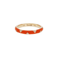 Corail / Bague 7 motifs en Or rose 14K sertie de diamants - Corail
