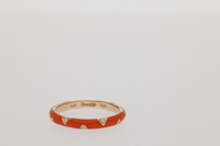 Corail / Bague 7 motifs en Or rose 14K sertie de diamants - Corail