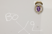 ? / Boucles d'oreilles en Or jaune 14K & Améthystes serties de diamants - Violet