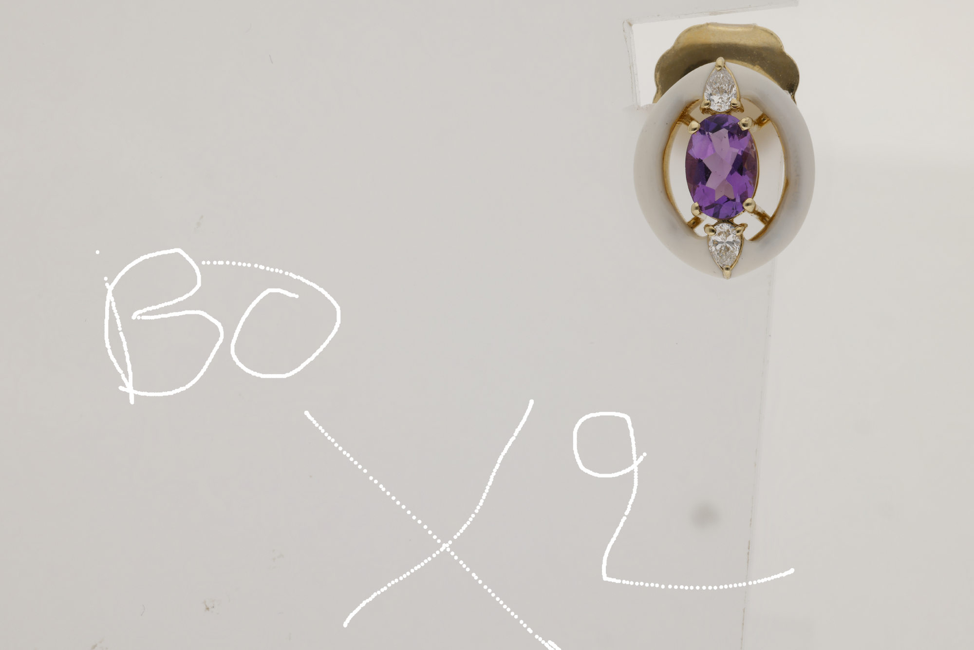 ? / Boucles d'oreilles en Or jaune 14K & Améthystes serties de diamants - Violet