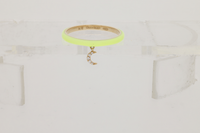 Jaune / Bague Lune en Or rose 14K sertie de diamants - Jaune