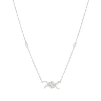PrixTroca:490€_VentesTroca:0_QtyTroca:1_ST:0%_Collier Barbelé en Or blanc 18K serti de diamants - Blanc