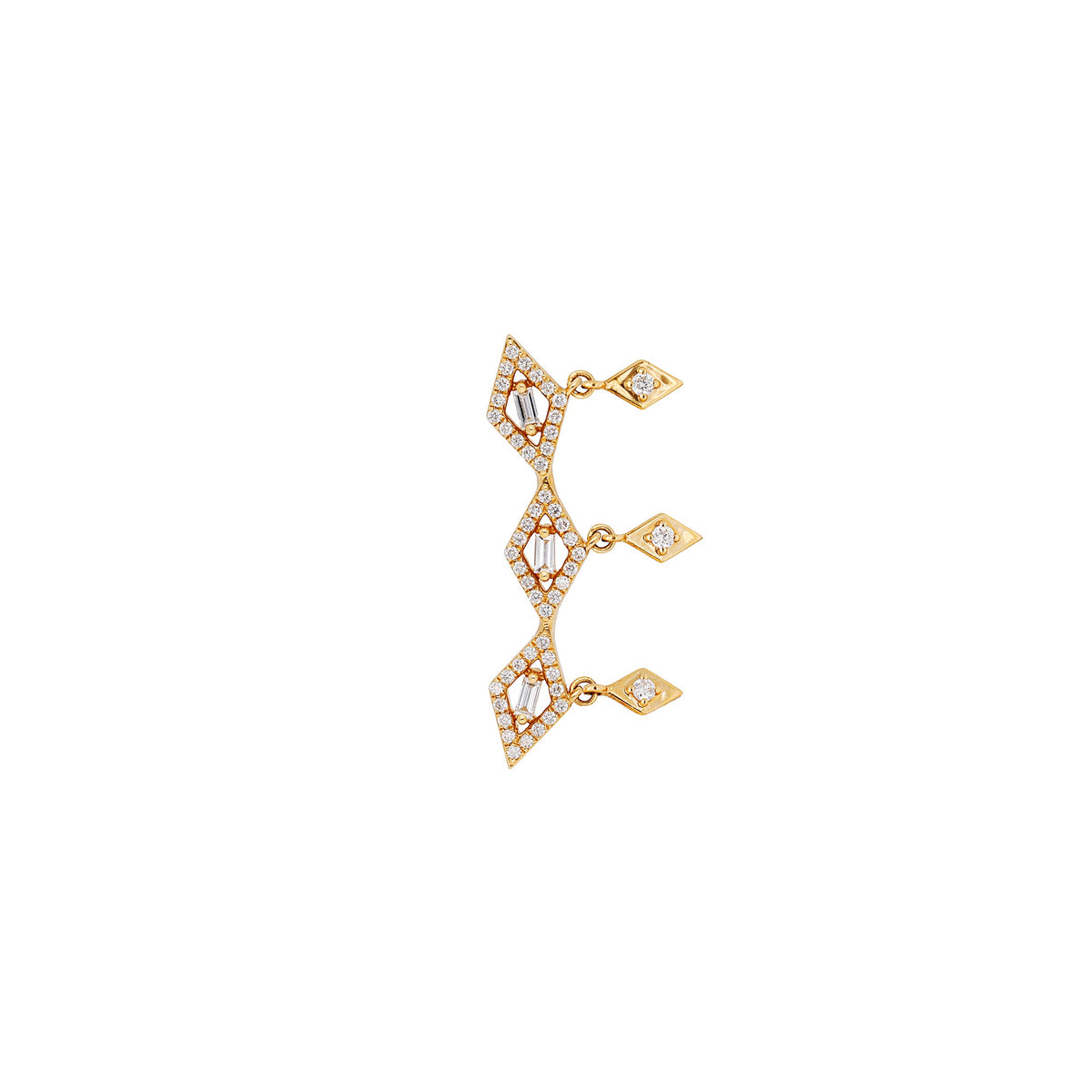 PrixTroca:640€_VentesTroca:0_QtyTroca:1_ST:0%_Bijou d'oreille Délicatesse en Or jaune 18K sertie de diamants - Jaune