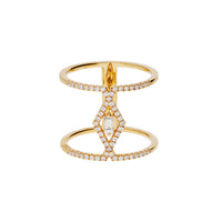 PT1_PrixTroca:980€_VentesTroca:1_QtyTroca:1_ST:100%_Bague Délicatesse en Or jaune 18K sertie de diamants - Jaune