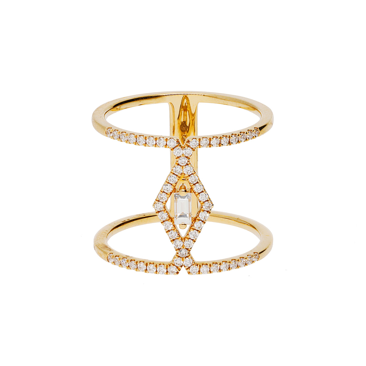 PT1_PrixTroca:980€_VentesTroca:1_QtyTroca:1_ST:100%_Bague Délicatesse en Or jaune 18K sertie de diamants - Jaune