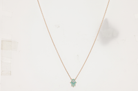 Vert / Collier Main en Or rose 14K serti de diamant - Vert