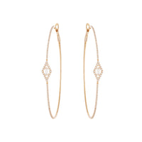 PT1_PrixTroca:2450€_VentesTroca:0_QtyTroca:1_ST:0%_Boucles d'oreilles Créoles Délicatesse en Or rose 18K serties de diamants - Rose