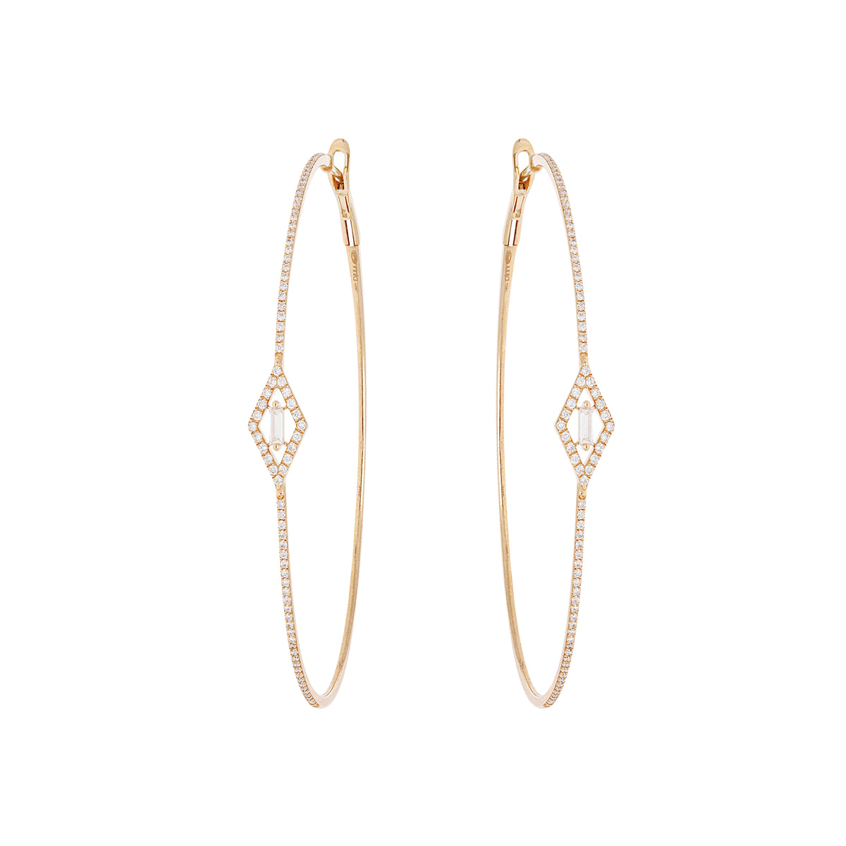 PT1_PrixTroca:2450€_VentesTroca:0_QtyTroca:1_ST:0%_Boucles d'oreilles Créoles Délicatesse en Or rose 18K serties de diamants - Rose